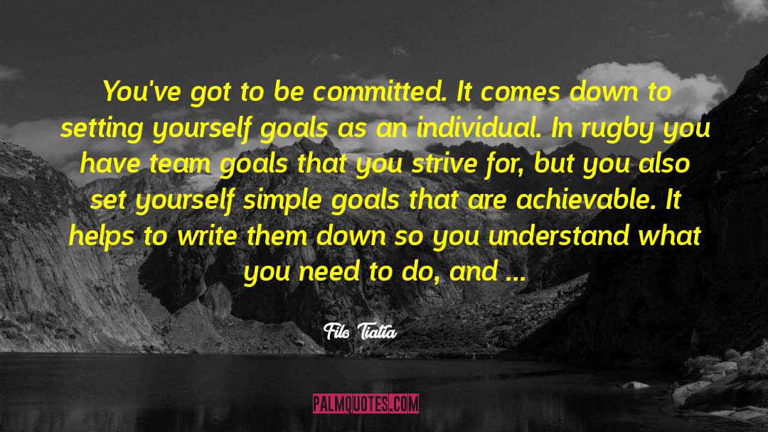 Future Goals quotes by Filo Tiatia