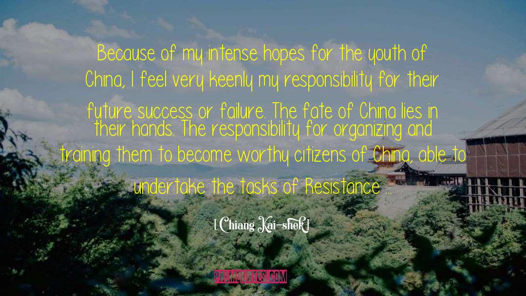 Future Success quotes by Chiang Kai-shek