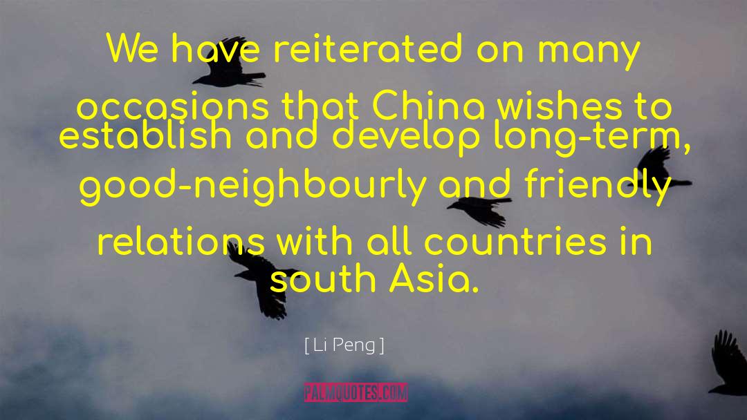 G8 Countries quotes by Li Peng