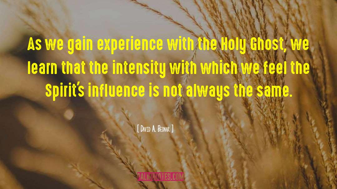 Gain Experience quotes by David A. Bednar