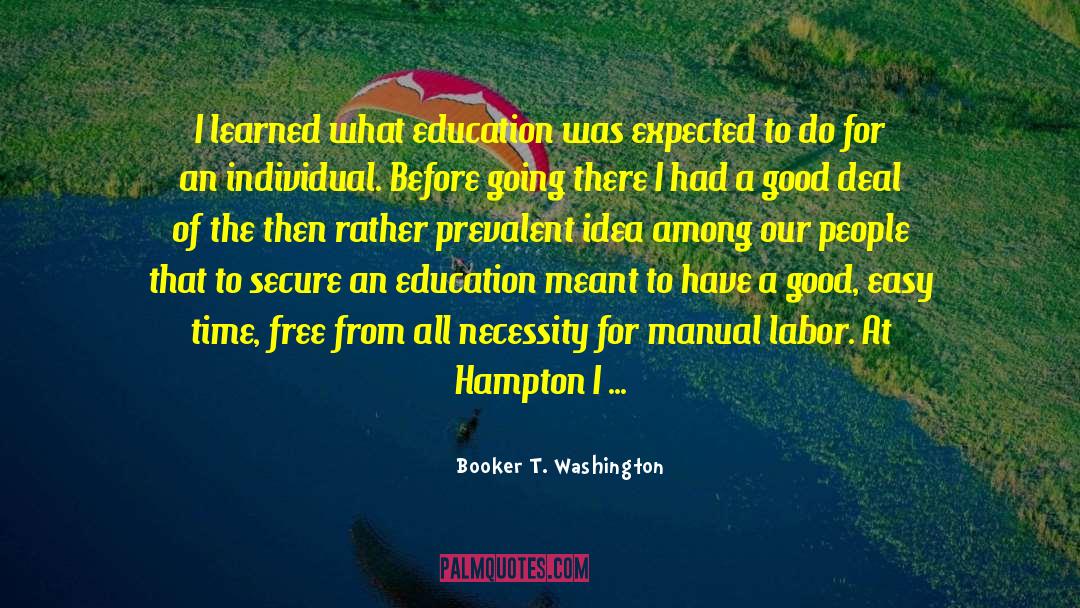 Gain Knowledge From Education quotes by Booker T. Washington