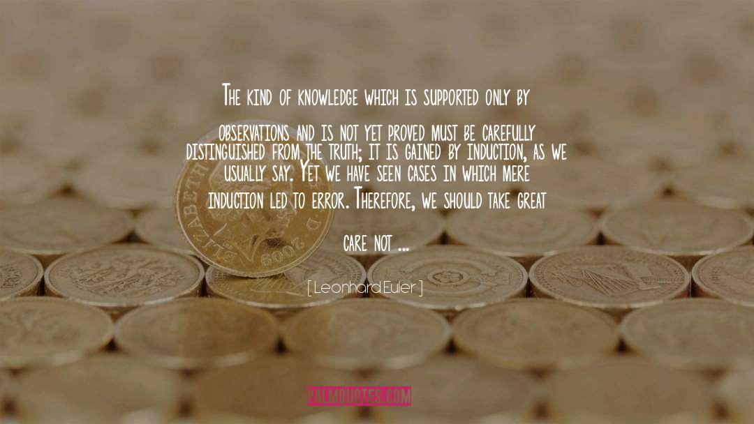 Gain Knowledge From Education quotes by Leonhard Euler