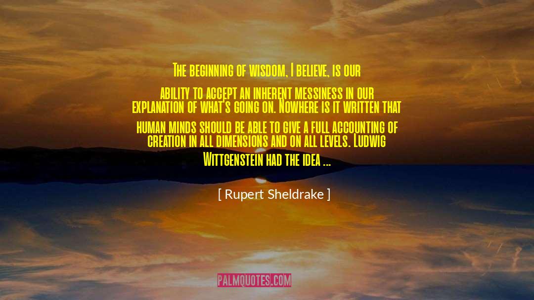 Gain Wisdom quotes by Rupert Sheldrake