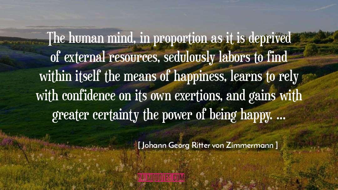 Gaining Confidence quotes by Johann Georg Ritter Von Zimmermann