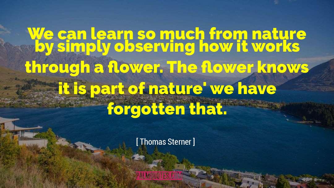 Galanda Flower quotes by Thomas Sterner