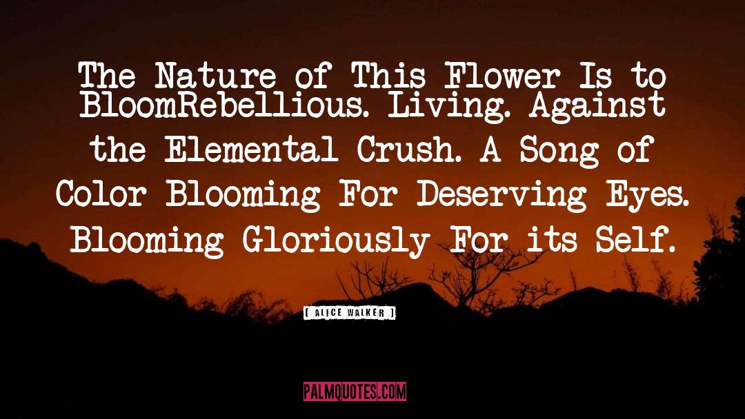 Galanda Flower quotes by Alice Walker