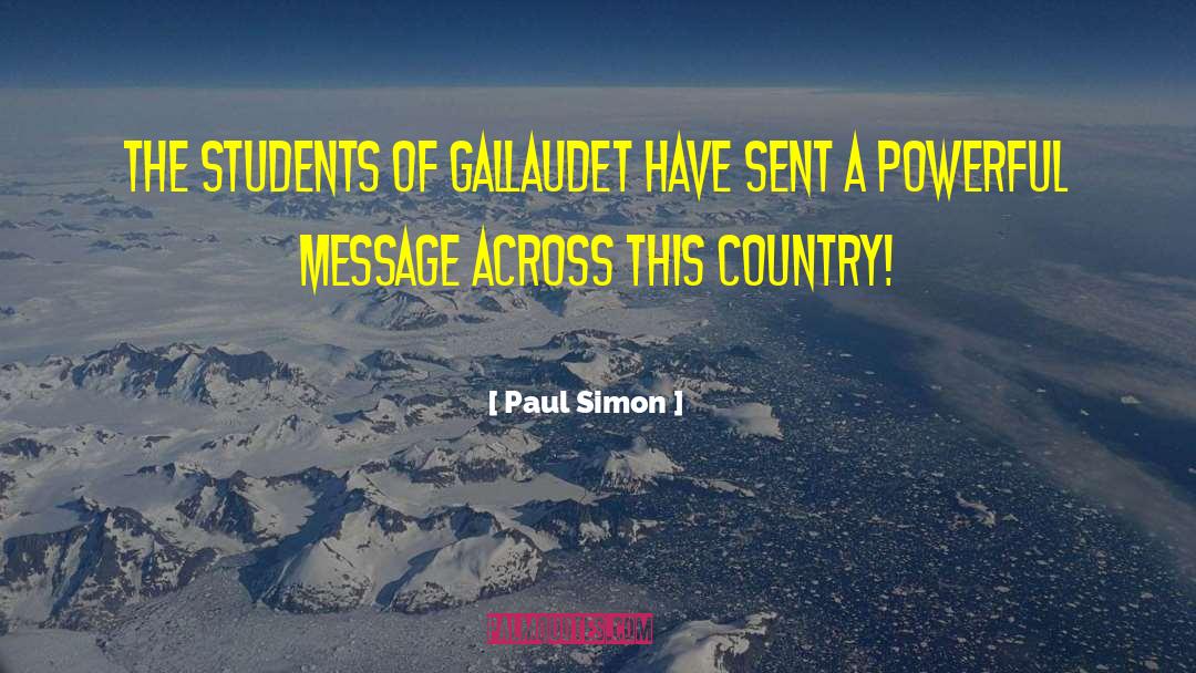 Gallaudet quotes by Paul Simon