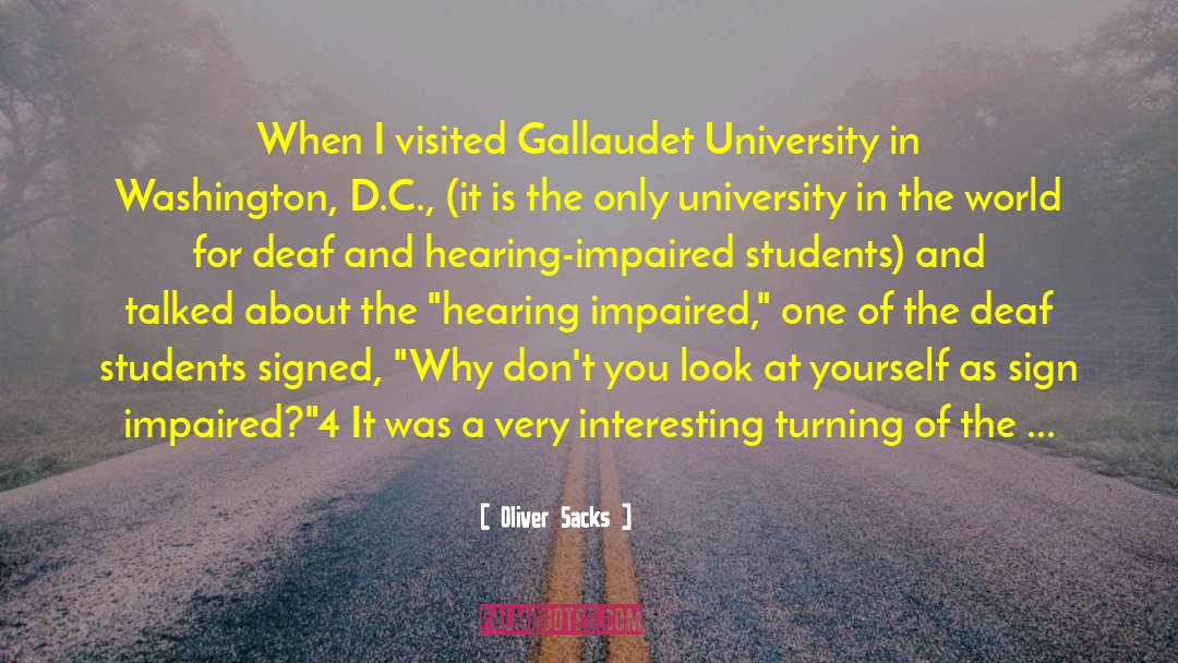 Gallaudet quotes by Oliver Sacks