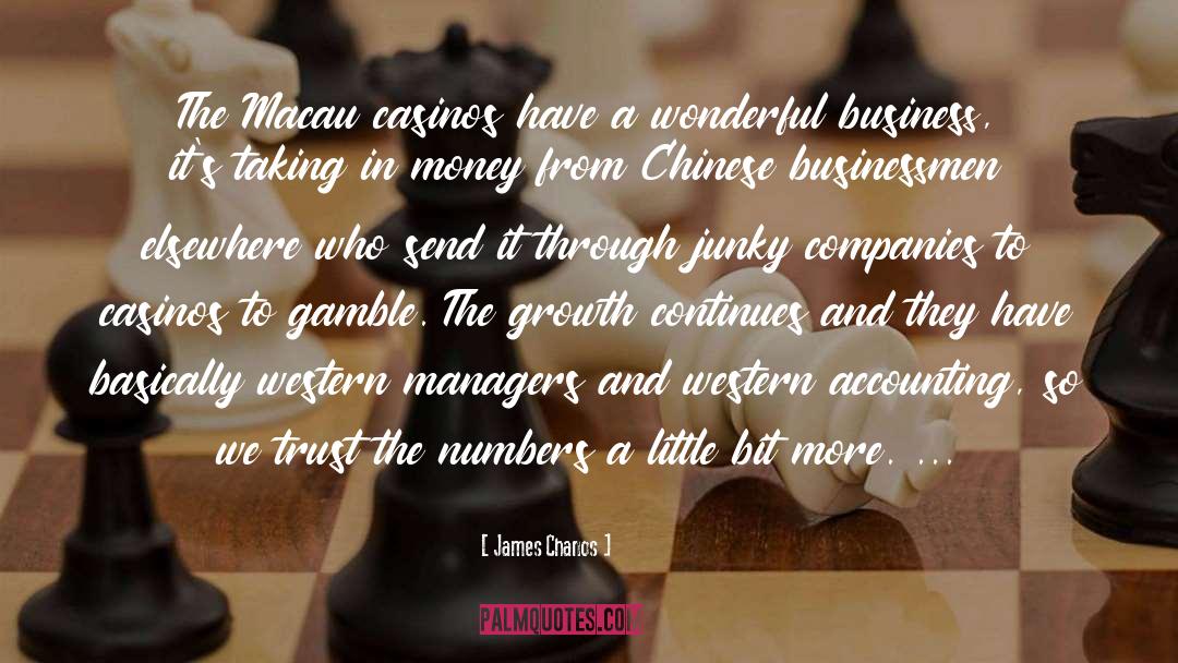 Gamble quotes by James Chanos