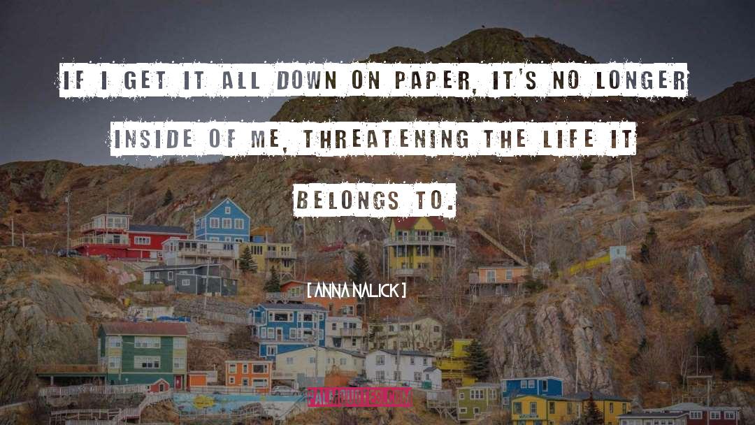 Gamerose Paper quotes by Anna Nalick