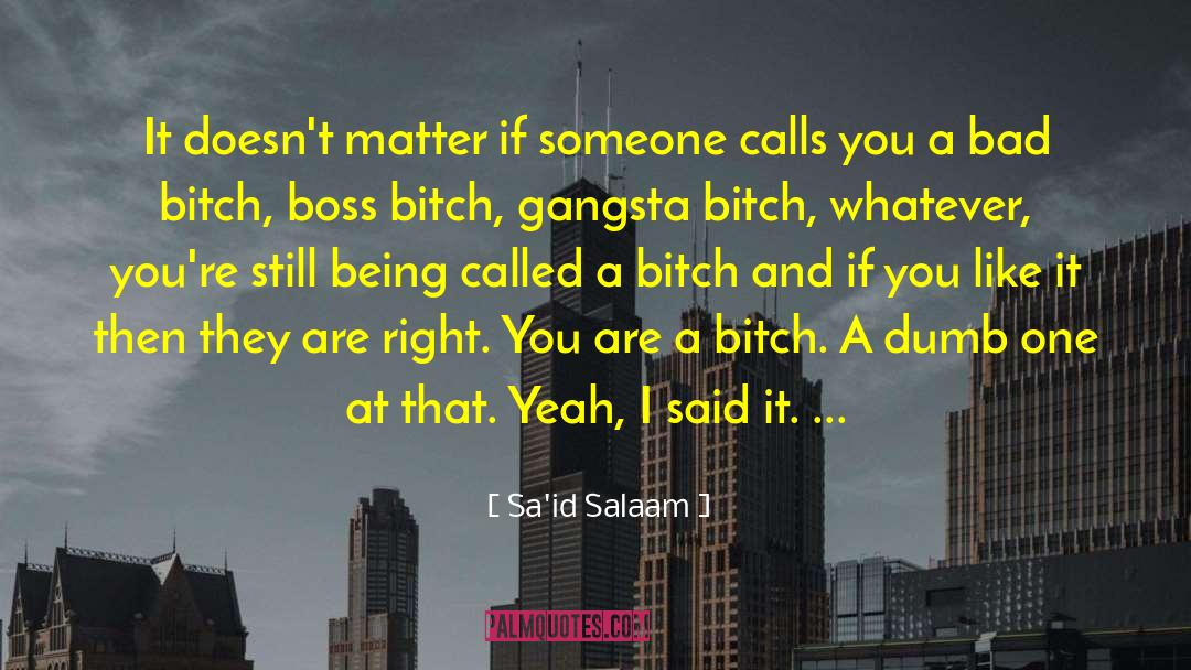 Gangsta quotes by Sa'id Salaam