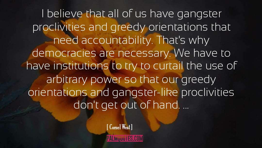 Gangster Terms quotes by Cornel West