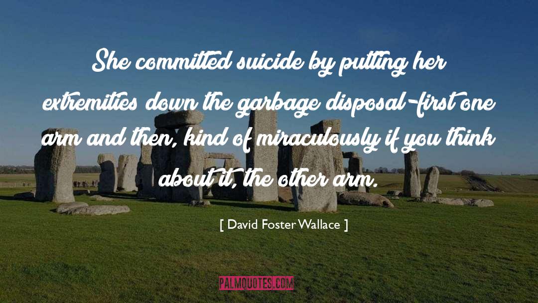 Garbage Disposal quotes by David Foster Wallace
