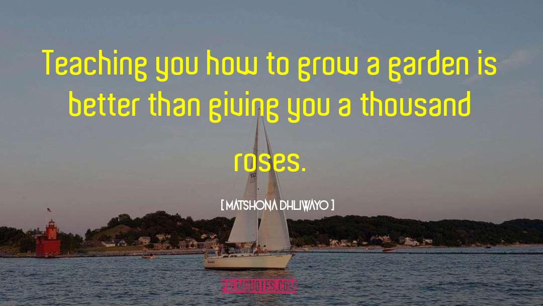 Garden Wisdom quotes by Matshona Dhliwayo