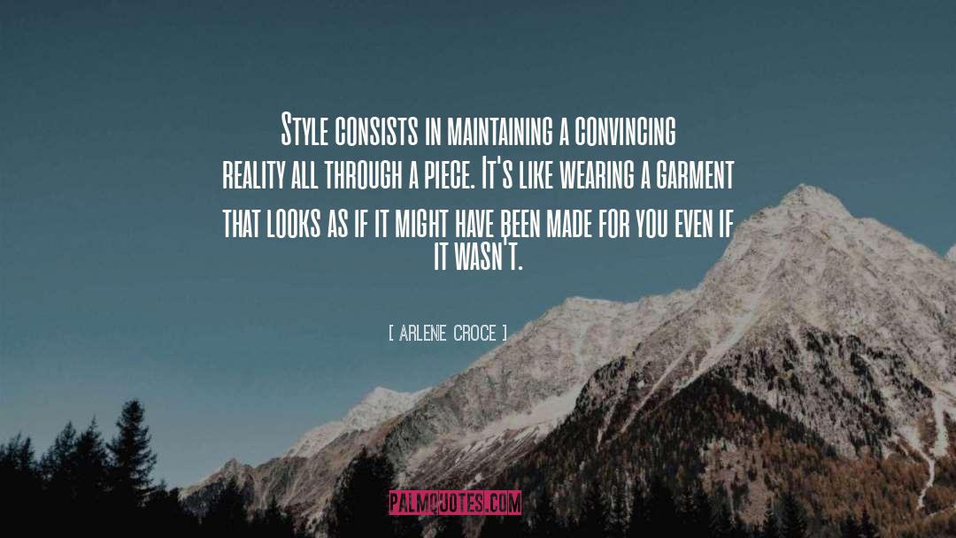 Garment quotes by Arlene Croce