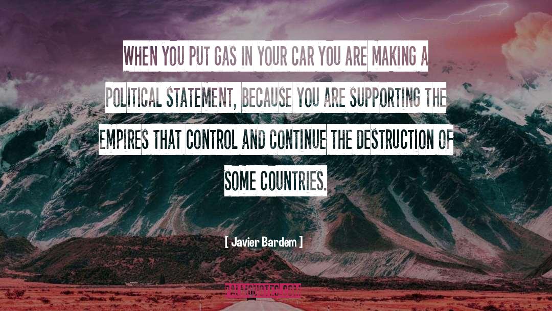 Gas quotes by Javier Bardem