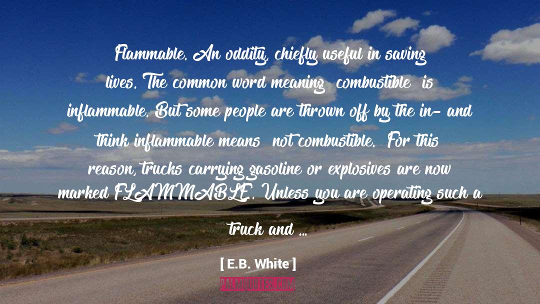 Gasoline quotes by E.B. White