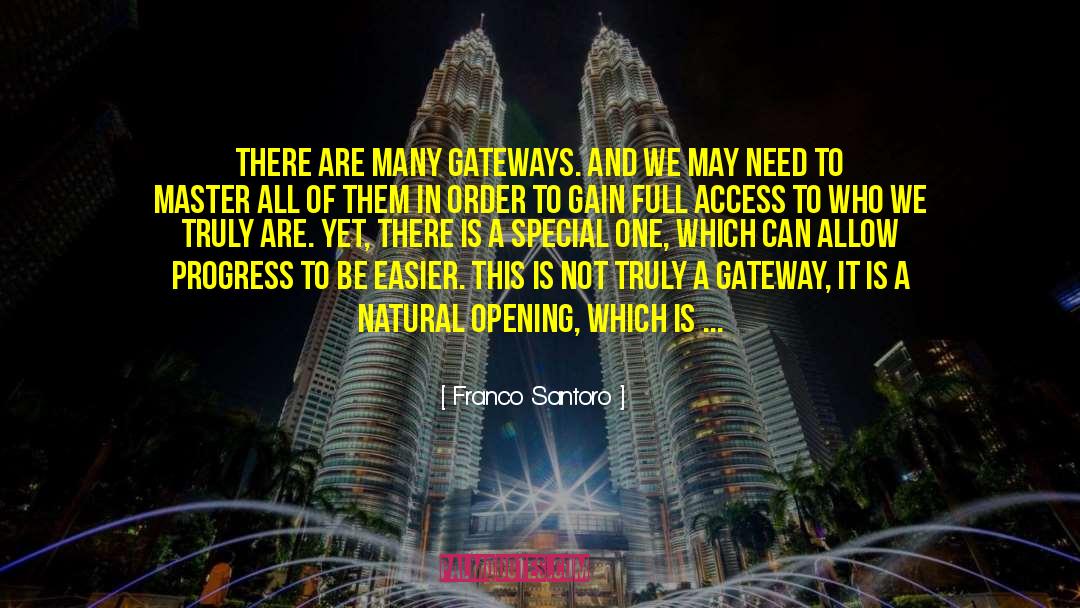 Gateways quotes by Franco Santoro