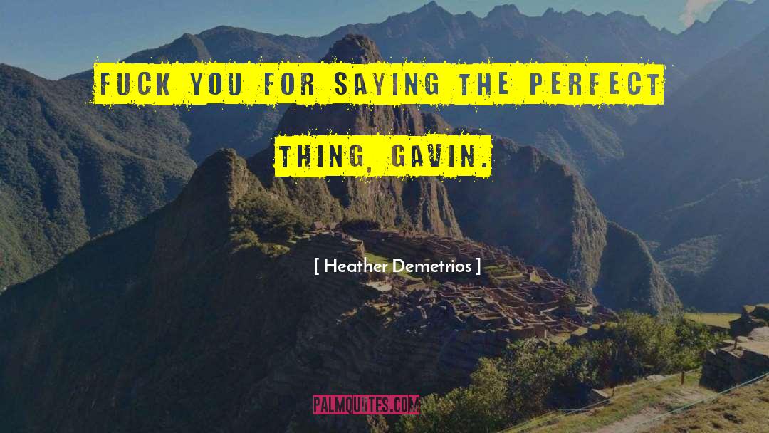 Gavin quotes by Heather Demetrios
