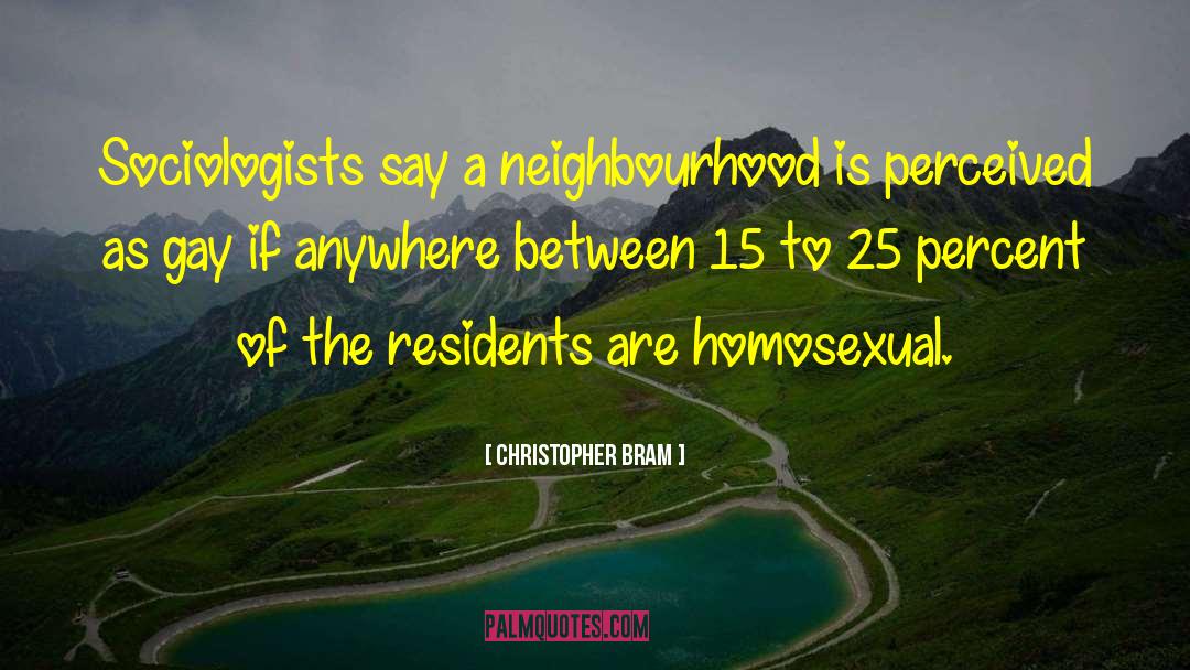 Gay Neoghbourhoods quotes by Christopher Bram