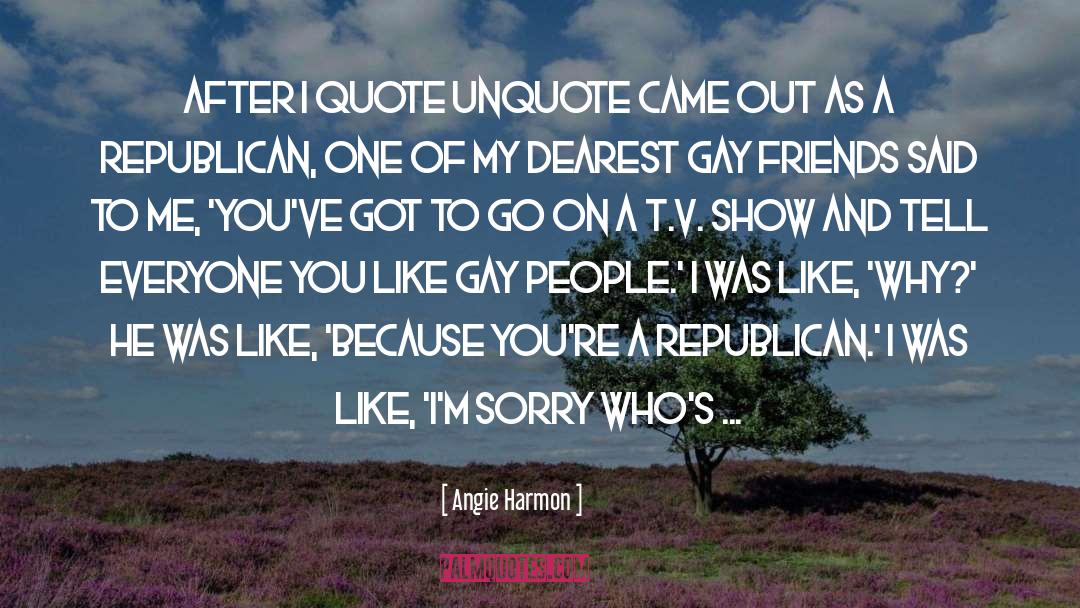 Gay People quotes by Angie Harmon