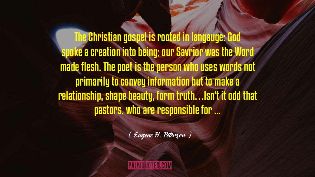 Gay Poet quotes by Eugene H. Peterson