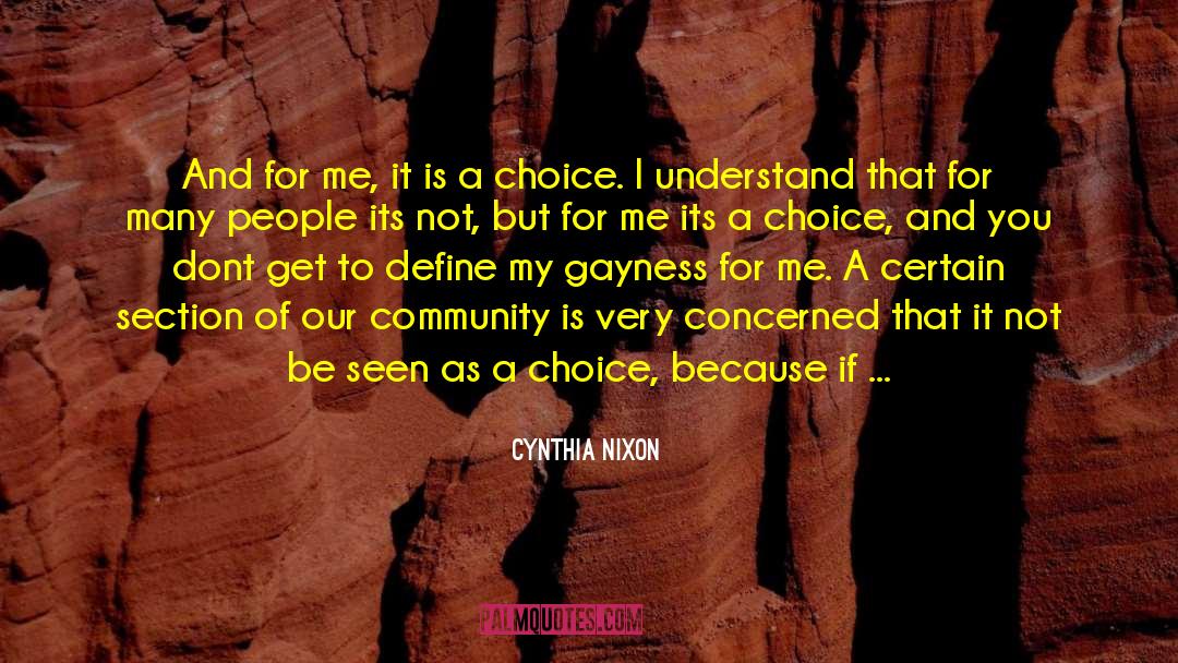 Gayness quotes by Cynthia Nixon