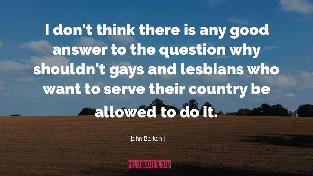 Gays And Lesbians quotes by John Bolton