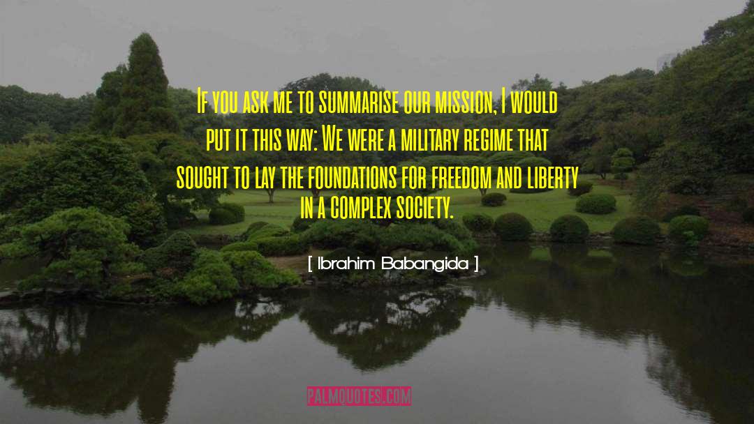 Gays In Military quotes by Ibrahim Babangida