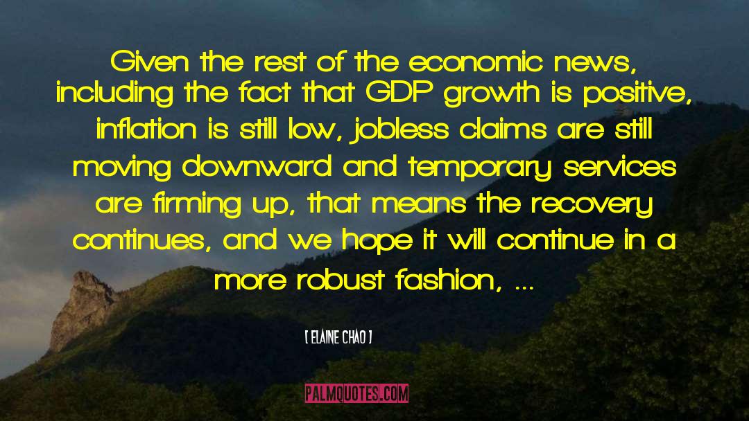 Gdp quotes by Elaine Chao