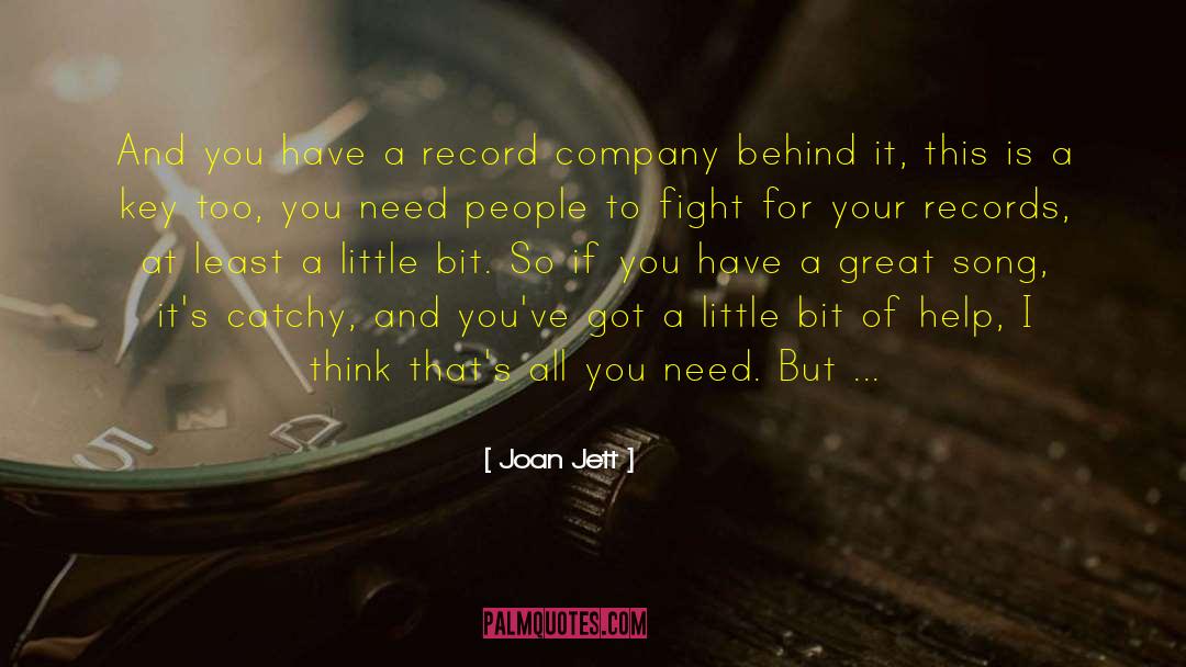 Geffen Records quotes by Joan Jett