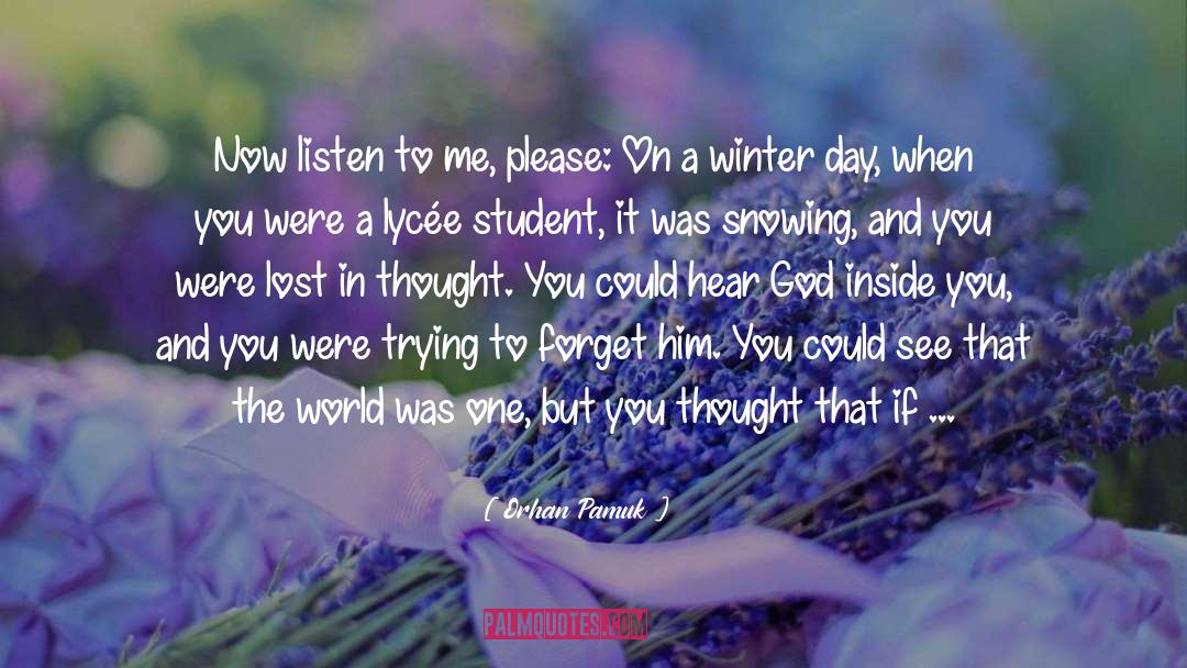 Geheimschrift Winter quotes by Orhan Pamuk