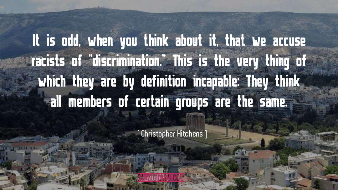Gender Discrimination quotes by Christopher Hitchens