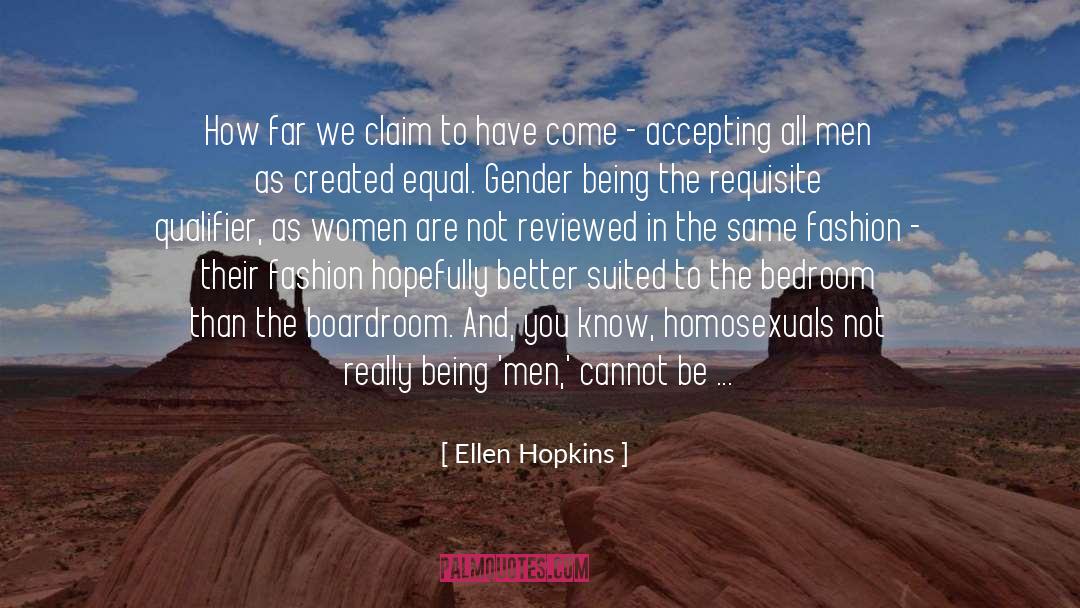Gender Violence quotes by Ellen Hopkins
