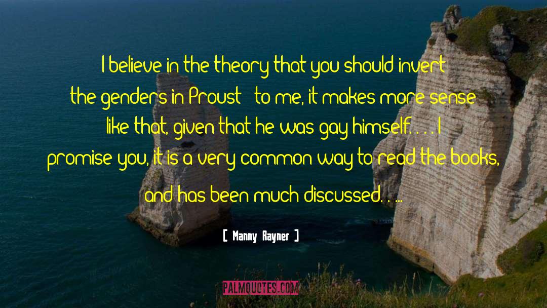 Genders quotes by Manny Rayner