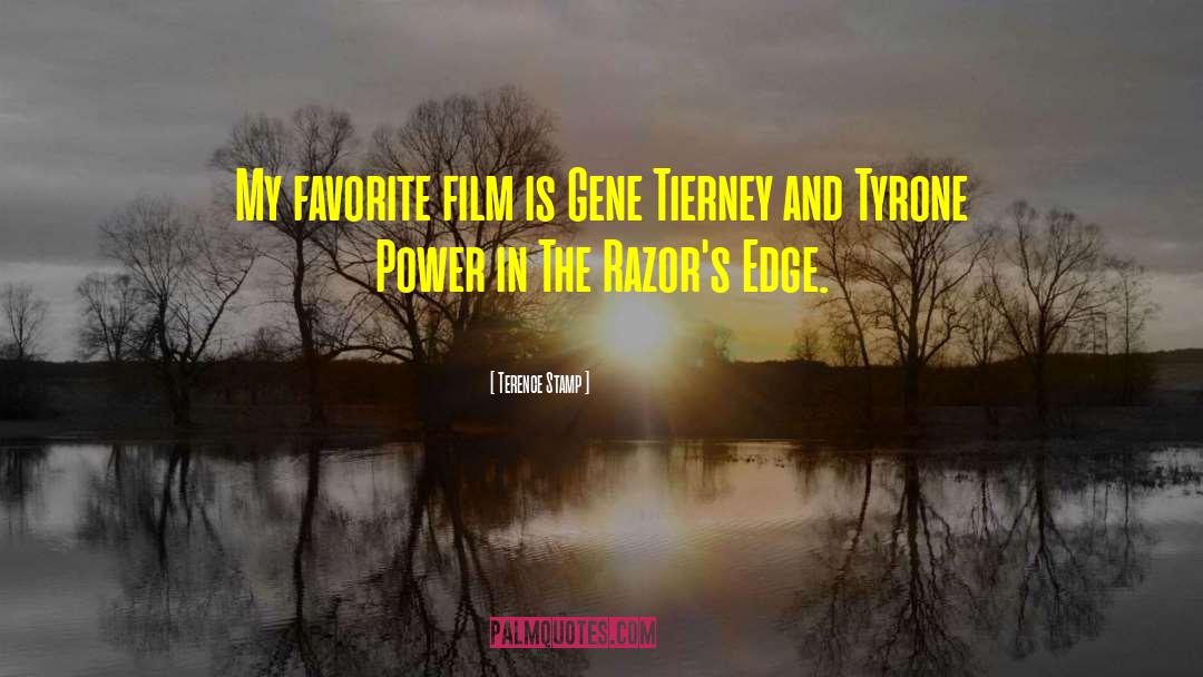Gene Tierney quotes by Terence Stamp