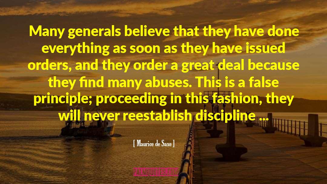 Generals quotes by Maurice De Saxe