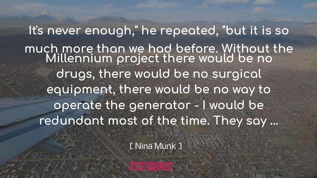 Generator quotes by Nina Munk