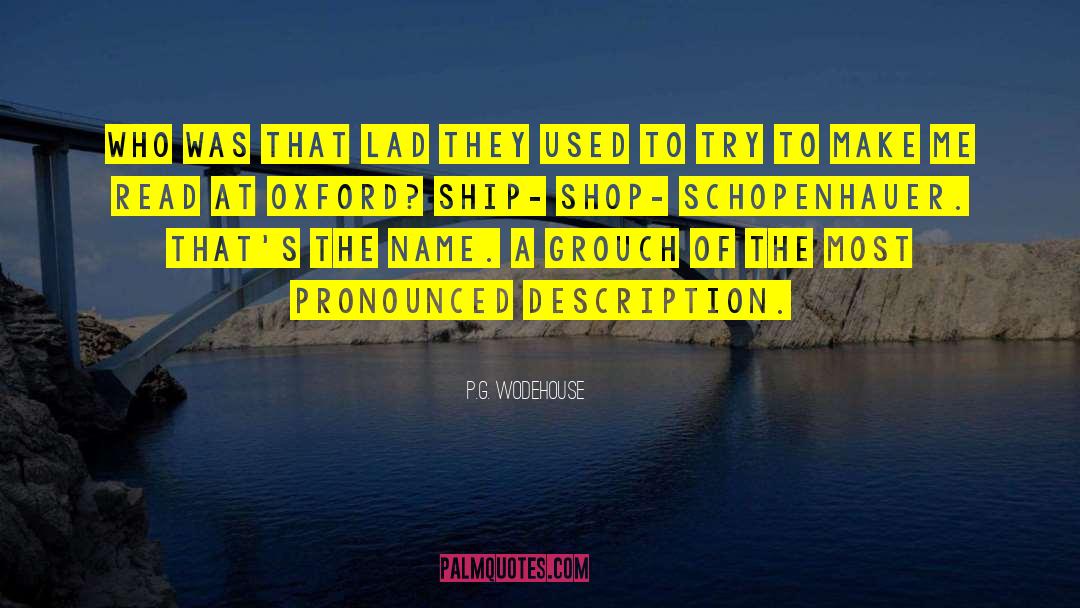 Generic Name quotes by P.G. Wodehouse