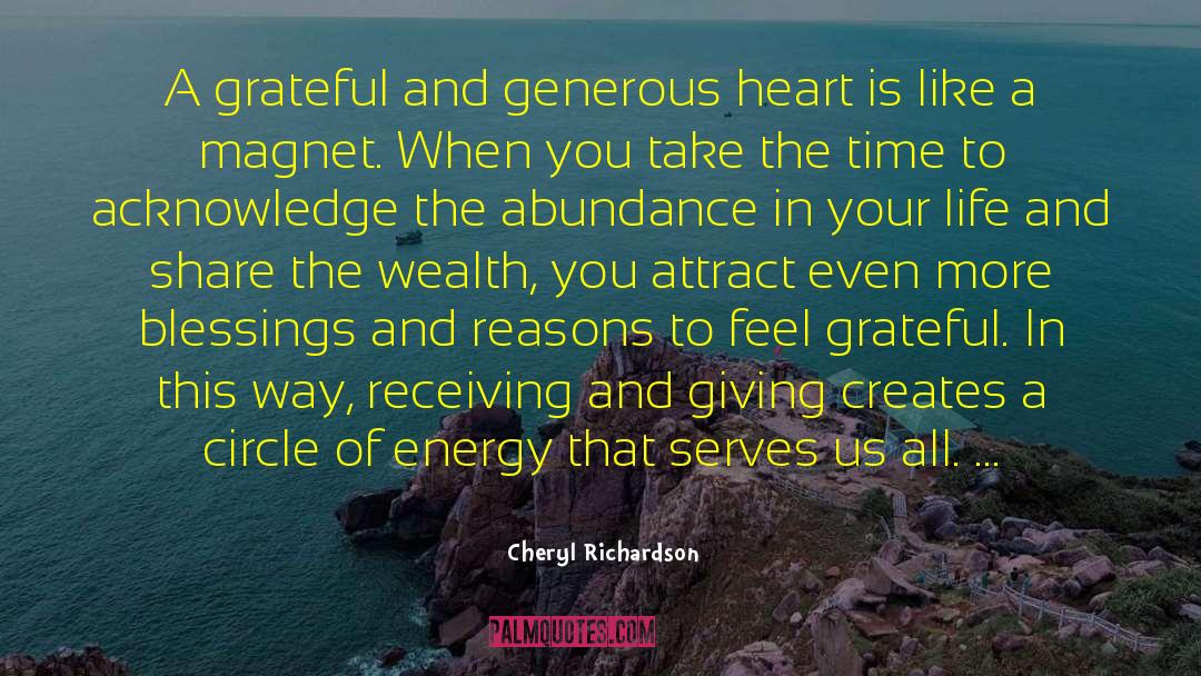 Generous Heart quotes by Cheryl Richardson