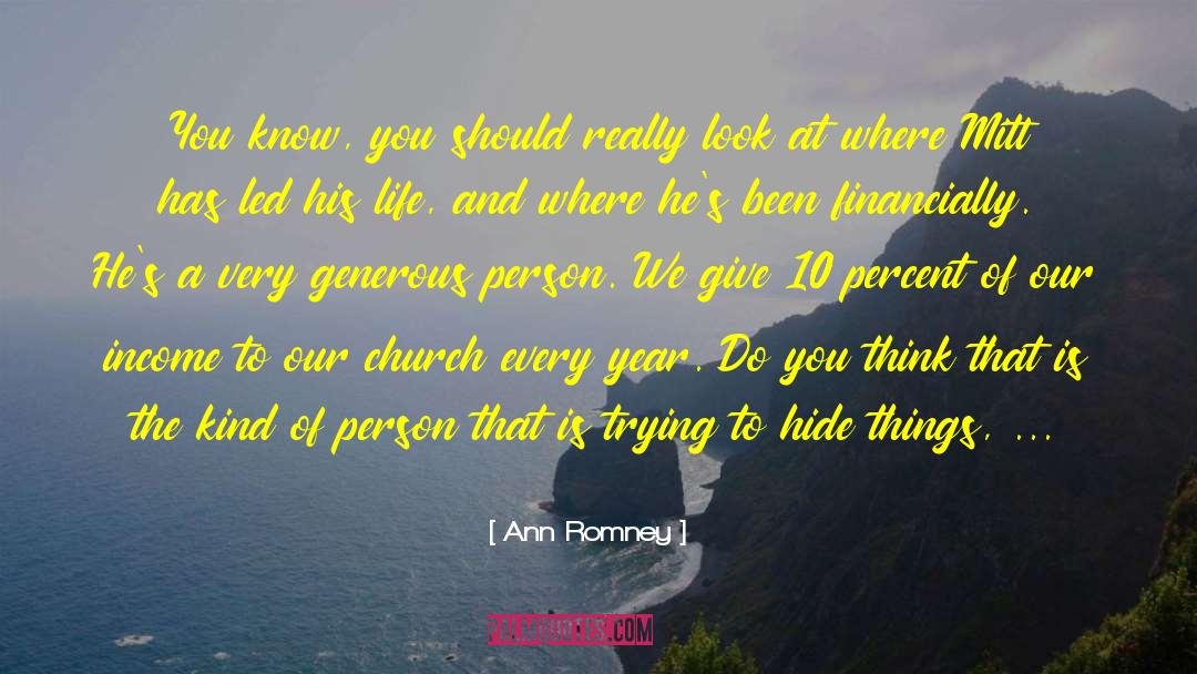 Generous Person quotes by Ann Romney