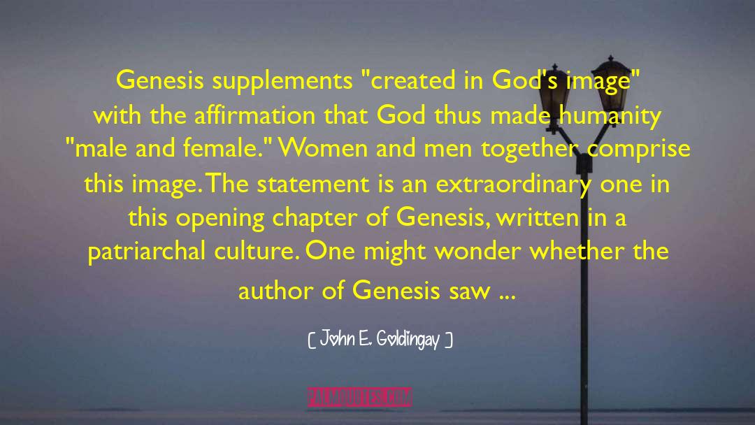 Genesis quotes by John E. Goldingay