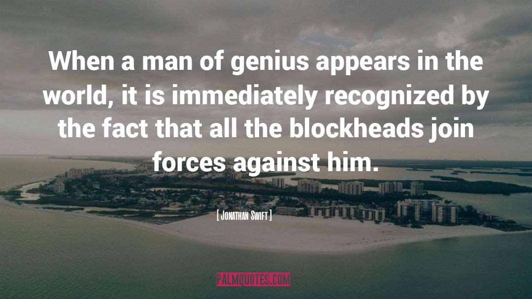 Genius Distinction quotes by Jonathan Swift