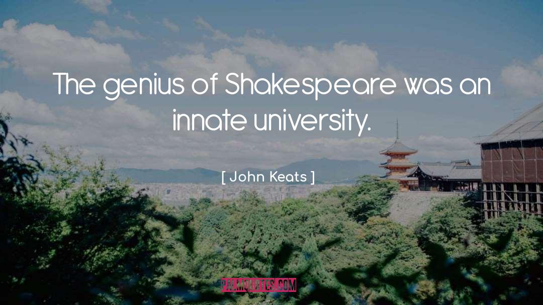Genius Distinction quotes by John Keats
