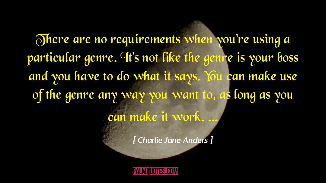 Genre Is quotes by Charlie Jane Anders