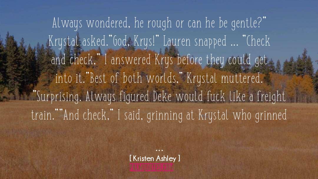 Gentle Shepherd quotes by Kristen Ashley