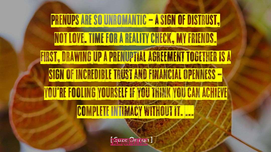 Gentlemen Agreement quotes by Suze Orman