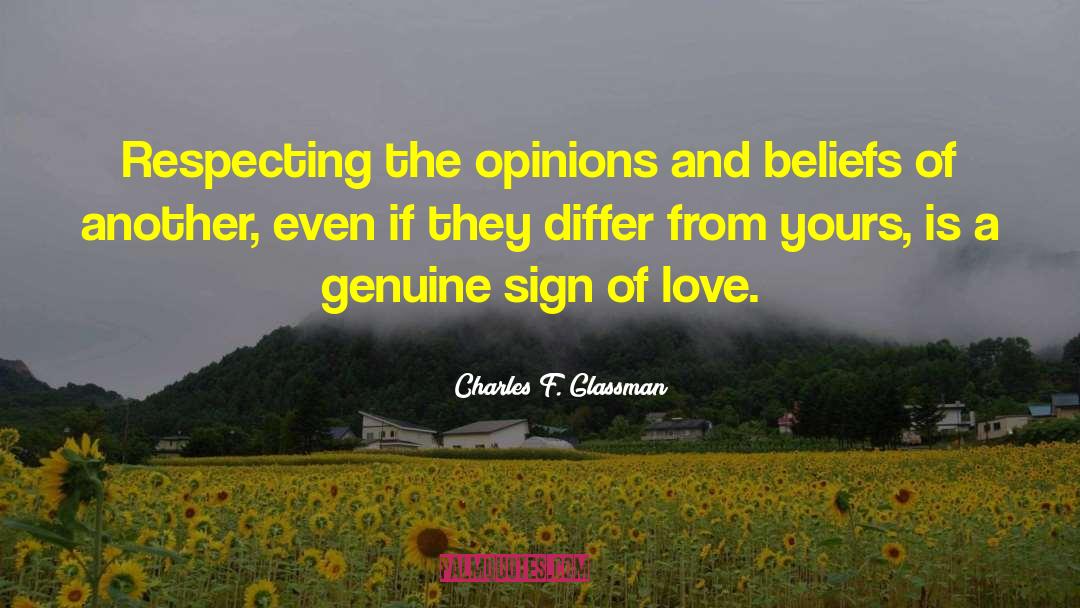 Genuine Feelings quotes by Charles F. Glassman