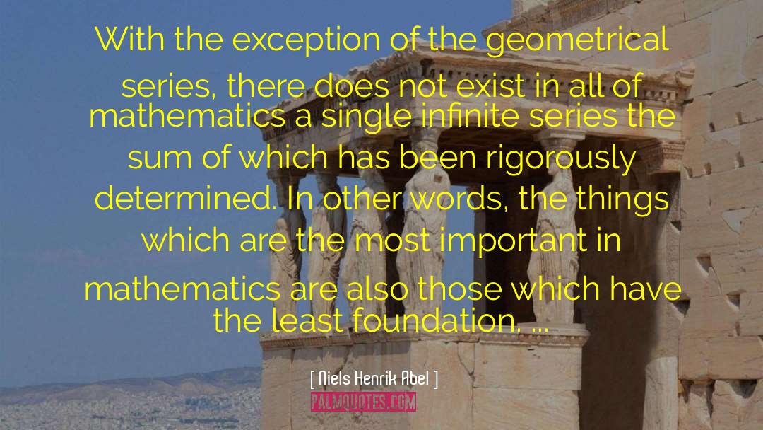 Geometrical quotes by Niels Henrik Abel