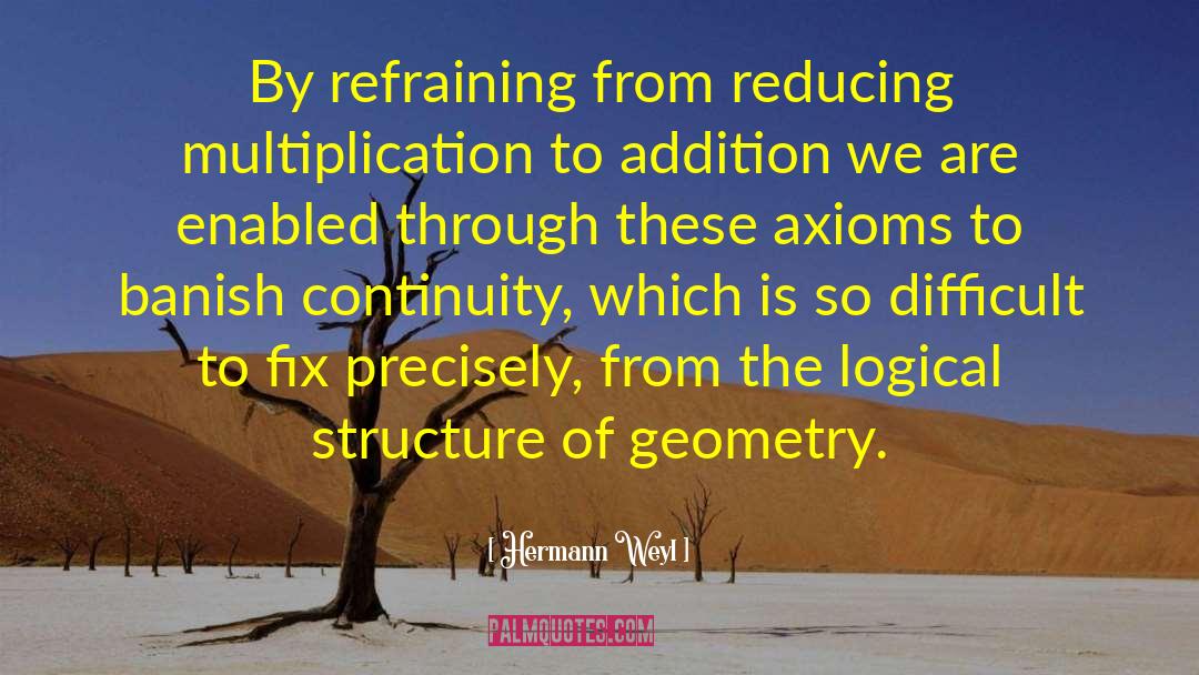 Geometry quotes by Hermann Weyl